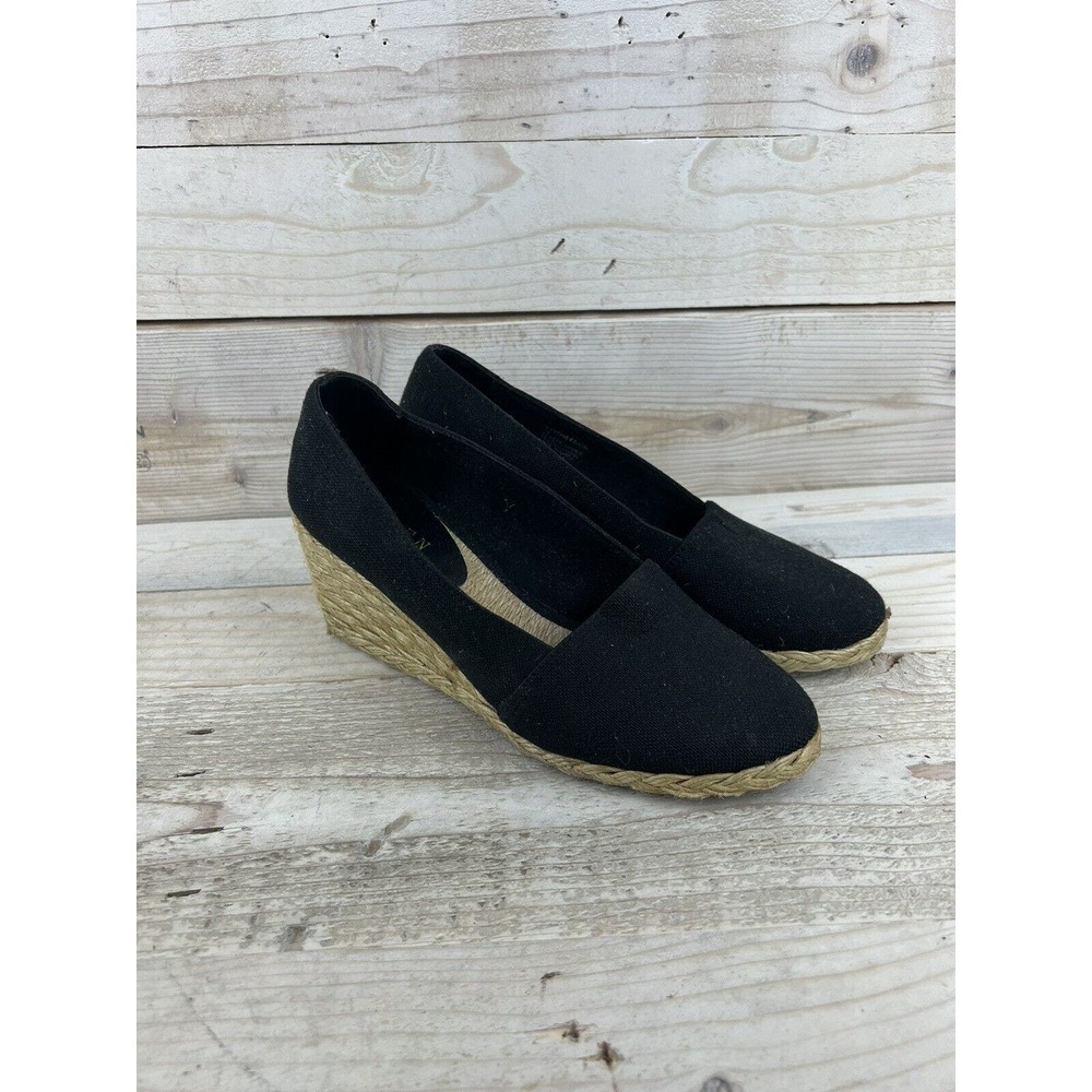 Ralph Lauren Shoes Womens 7 B Navy Blue Wedge Heels LRL Cynthia